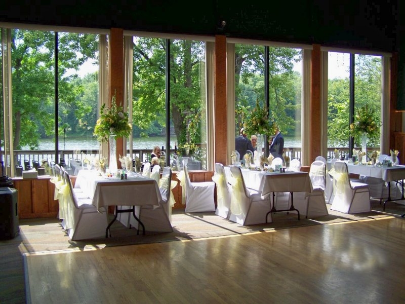 Pettibone Banquet Hall set up for a wedding reception