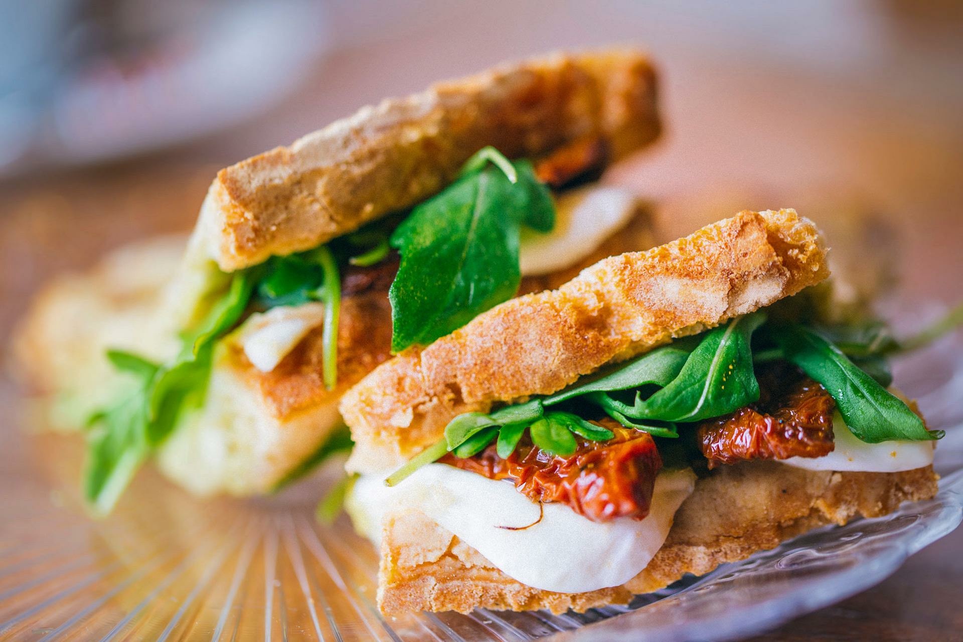 Turkey and Sundried Tomato Sandwich on homemade bread