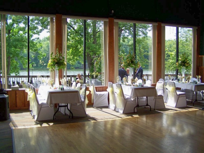 Pettibone Banquet Hall set up for a wedding reception