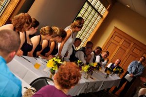 Head table gathered together for speeches